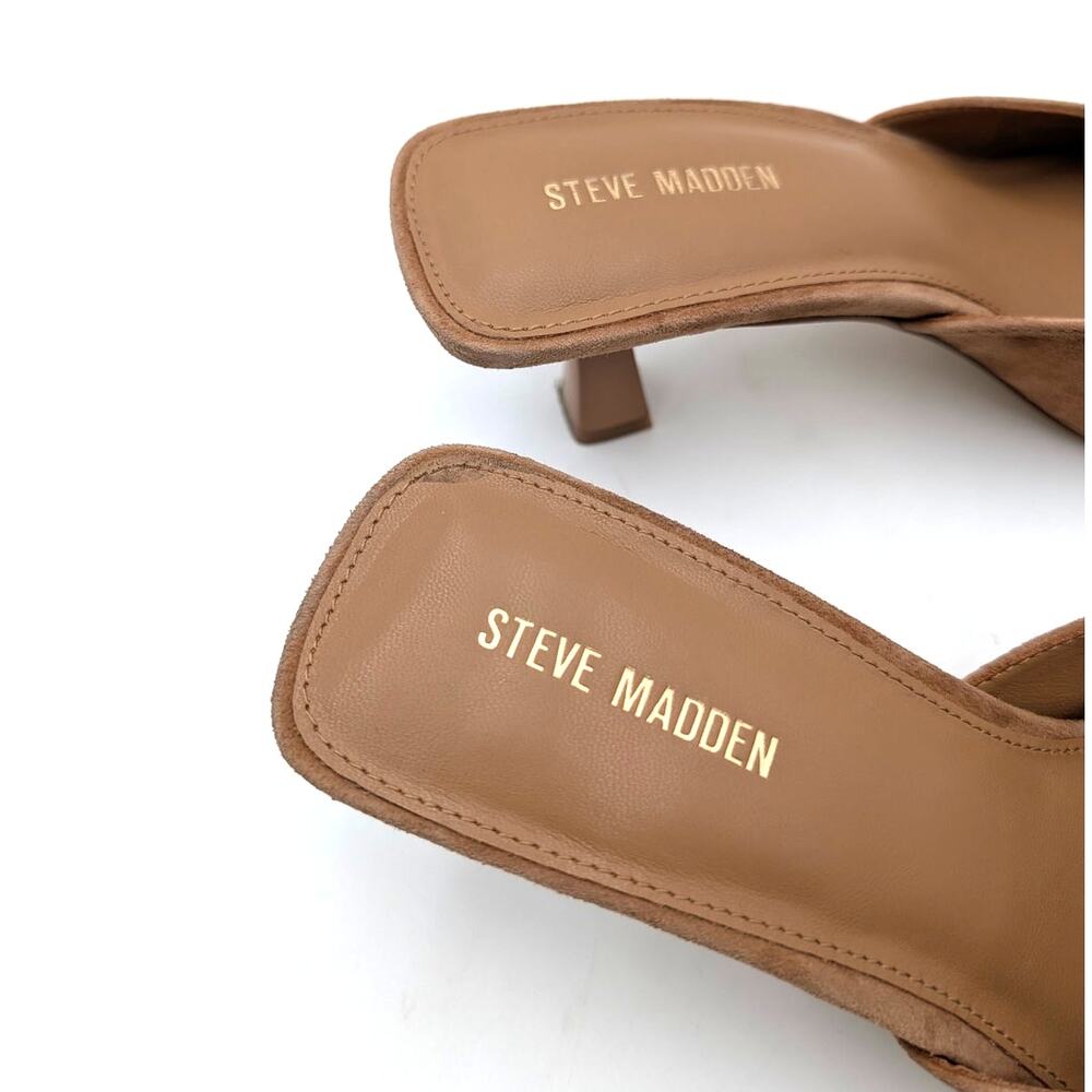 Steve Madden Mod Pointed Toe Leather Mule Shoes Women's Brown Size US9M EU39.5 - Picture 10 of 11